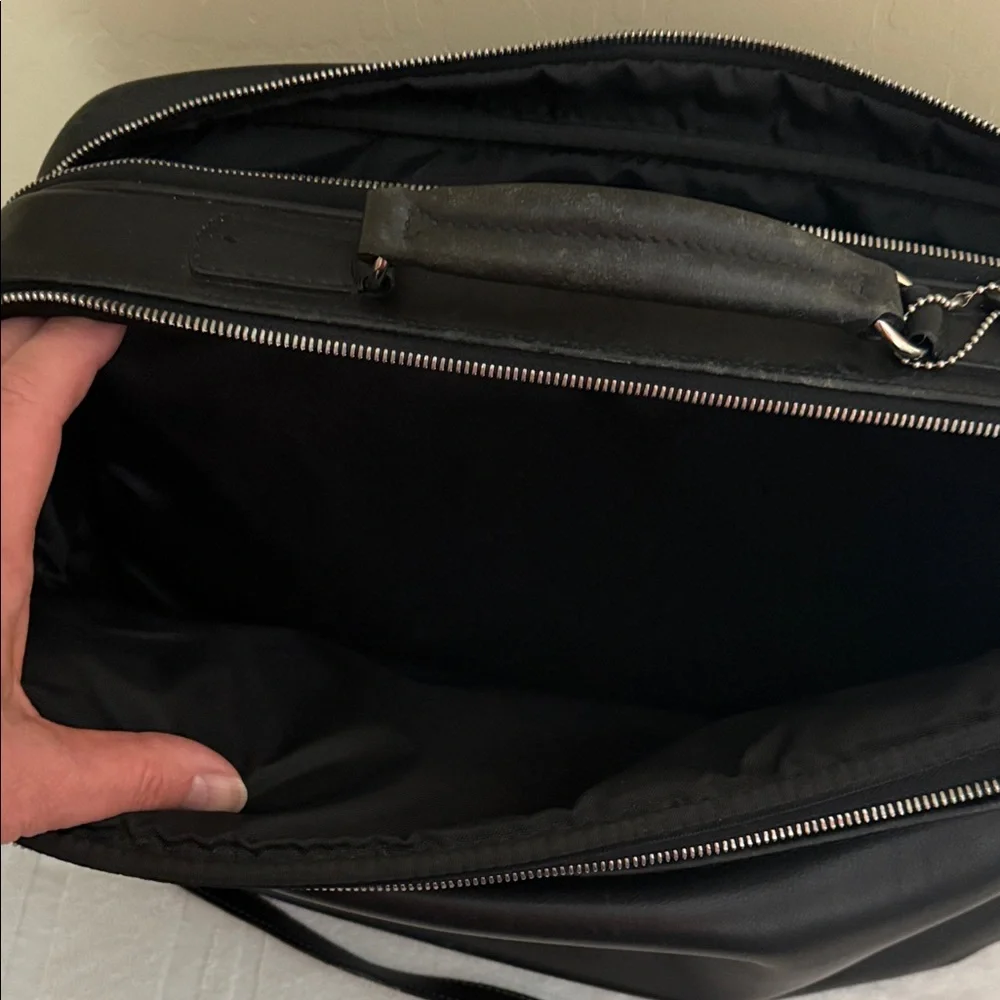 Coach Black Leather Briefcase Shoulder Bag